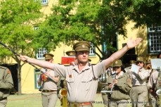The SA Army Band of Kroonstad with Drum Major Staff Sergeant Johan Labuschagne