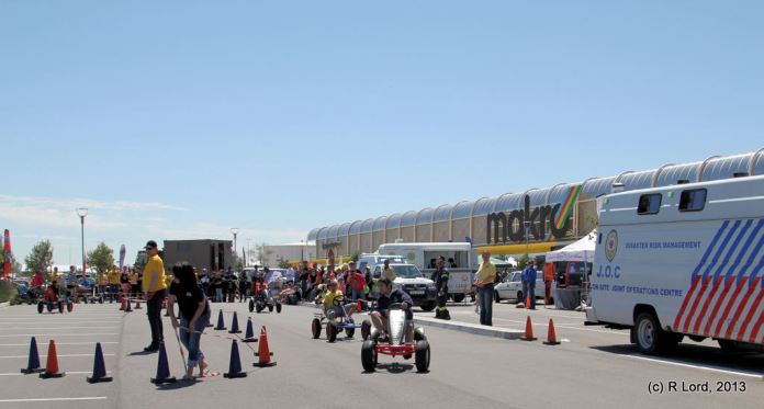 Pedal-powered go-kart races for the youngsters - very exciting!