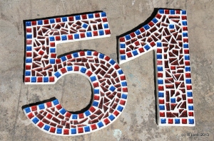 My first mosaic was our house number