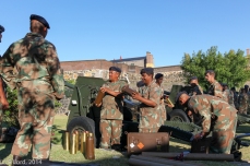 Cape Field Artillery - saluting troop - testing the shells prior to the evening's firing